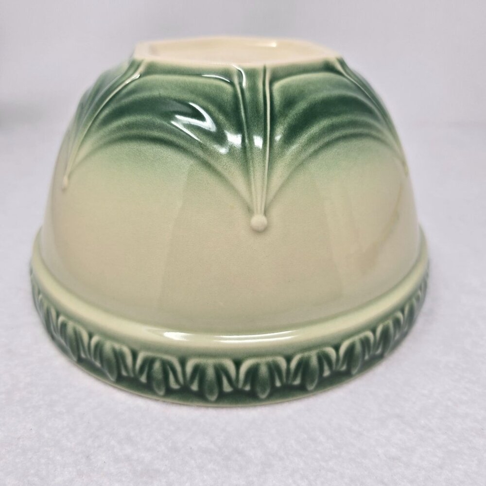Longaberger Pottery Mixing Bowl American Craft Ivy Green Ivory 8" USA 30509 - Picture 9 of 12